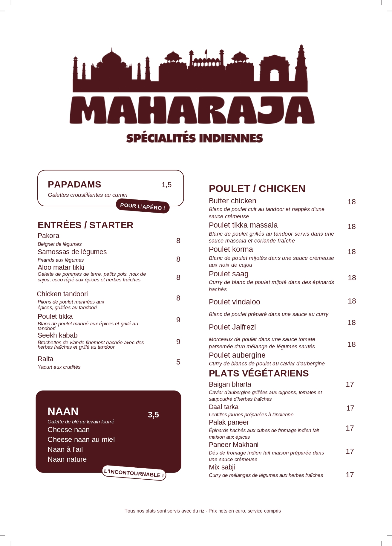 Menu Page 2